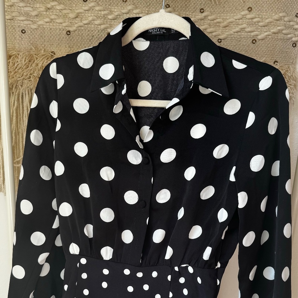 Double Polka Dot Midi Dress